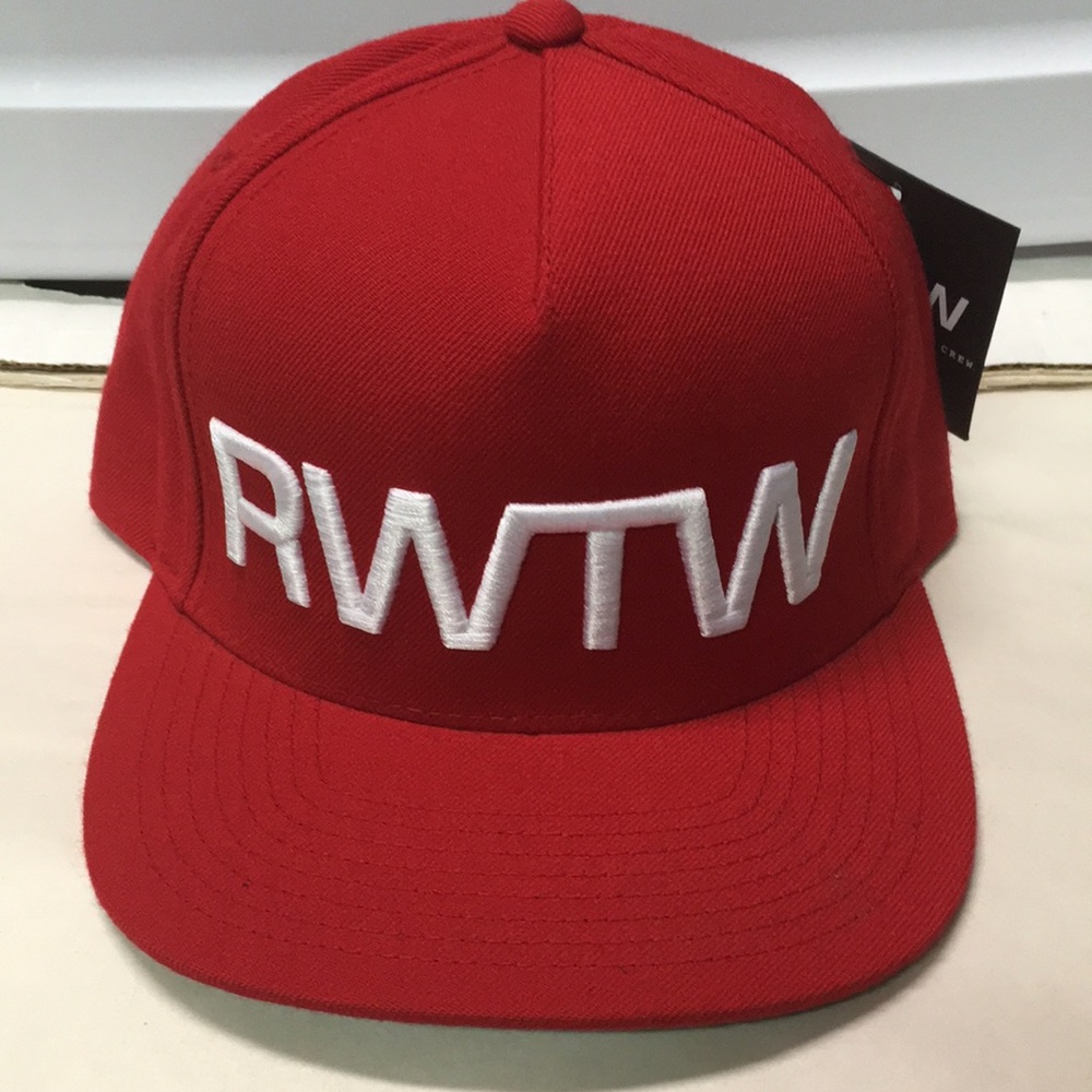 RWTW ( run with the winners) 
RED SNAPBACK HAT